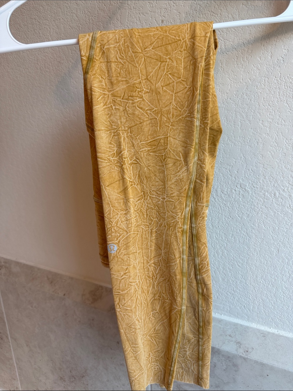 lululemon athletica Mustard Yellow Patterned Leggings